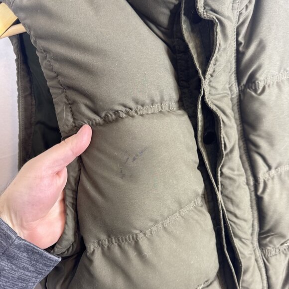 Abercrombie & Fitch Summit Rock Vest Men’s L Down Puffer Vest Olive Green - Picture 2 of 7